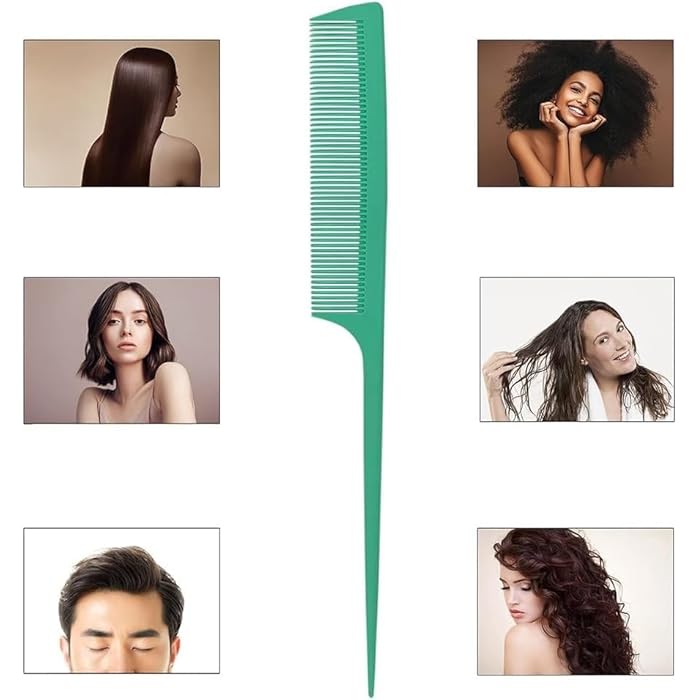 2X1 Acrylic Flat Hair Comb Hair Styling Comb for Unisex (Multi Color 1 Piece) - Image 4